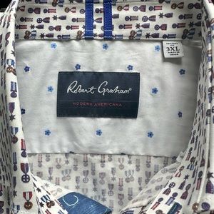 Robert Graham Men’s Short Sleeve Button Down Shirt - 3XL
